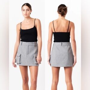 Grey Lab Wool Cargo Skirt Size Small